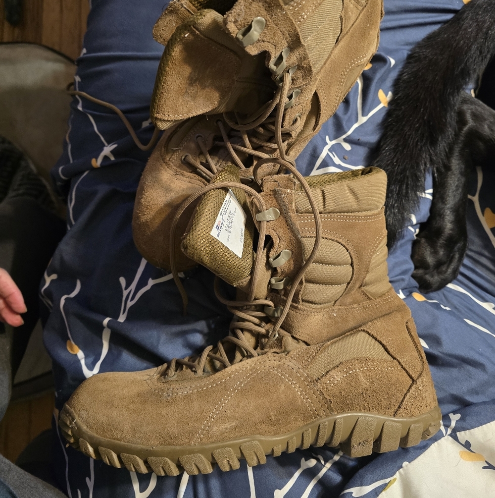 Tactical Brown Combat Boots From Amazon Mens Size 11.5 Wide